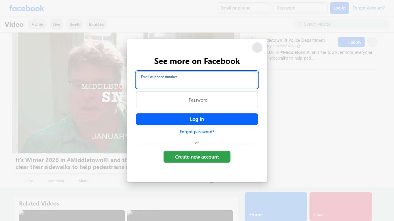 It's Winter 2026 in #MiddletownRI and the town reminds everyone to clear their sidewalks to help pedestrians get around our community safely. Visit https://mdl.town/Weather about preparing and dealing with storms and more. | Middletown RI Police Department | Facebook